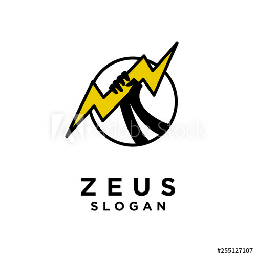 500x500 Hand Of Zeus Logo Icon Designs Vector Illustration Template