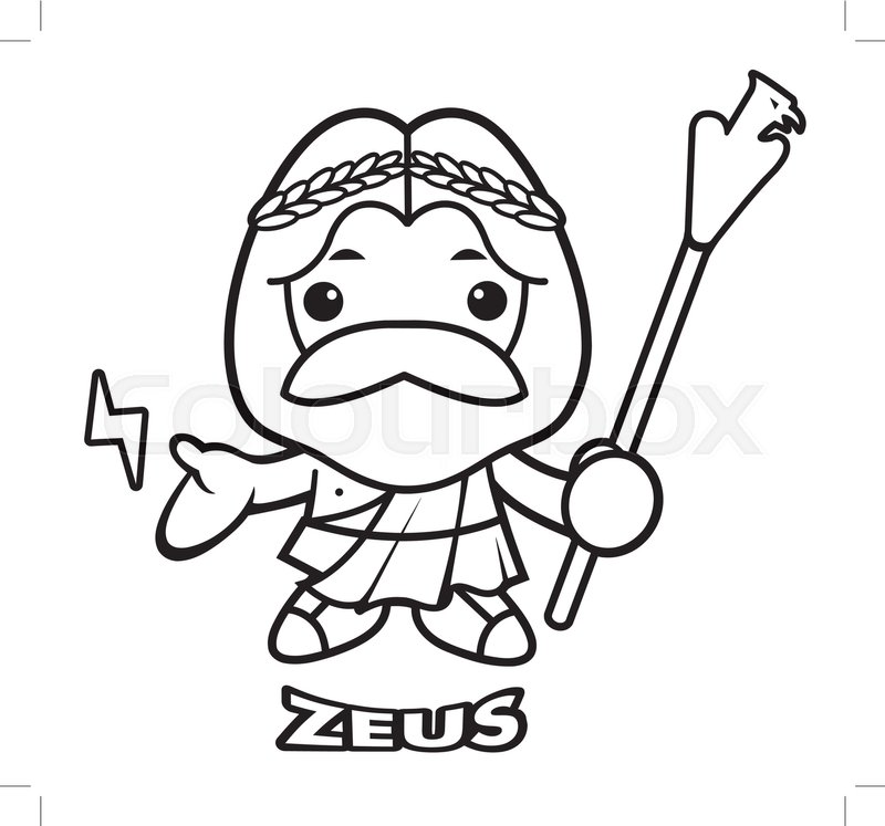 800x747 Black And White Sky And Thunder God Stock Vector Colourbox