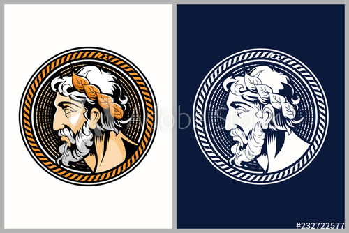500x334 Zeus Head Vector Illustration