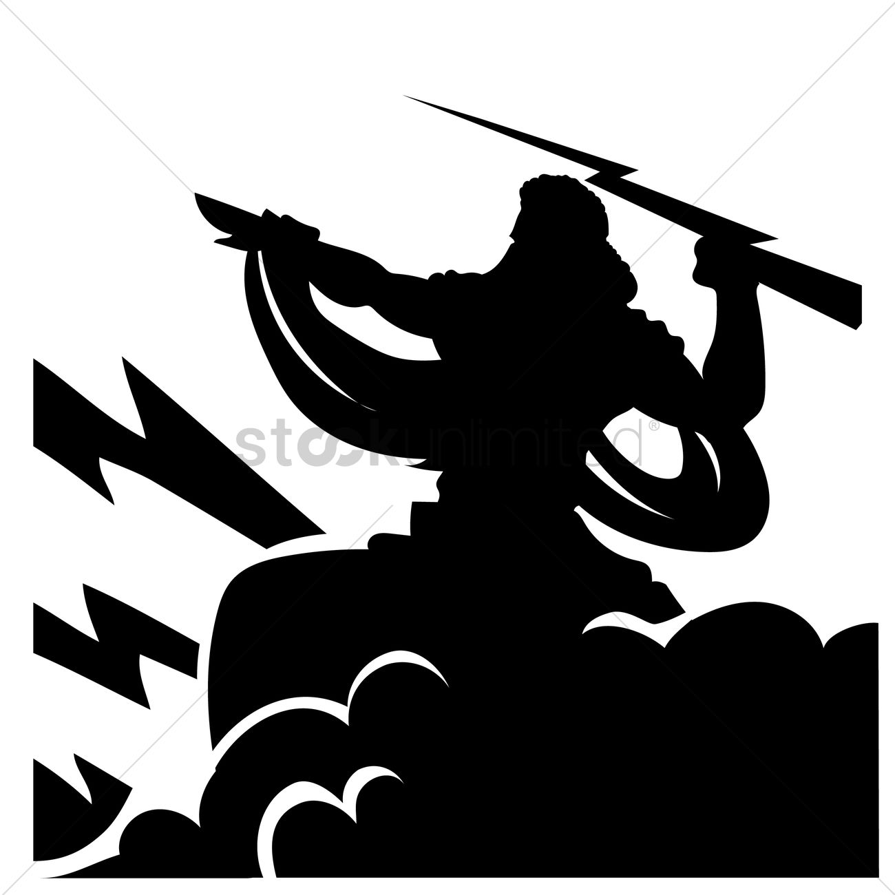 1300x1300 Greek God Zeus Vector Image