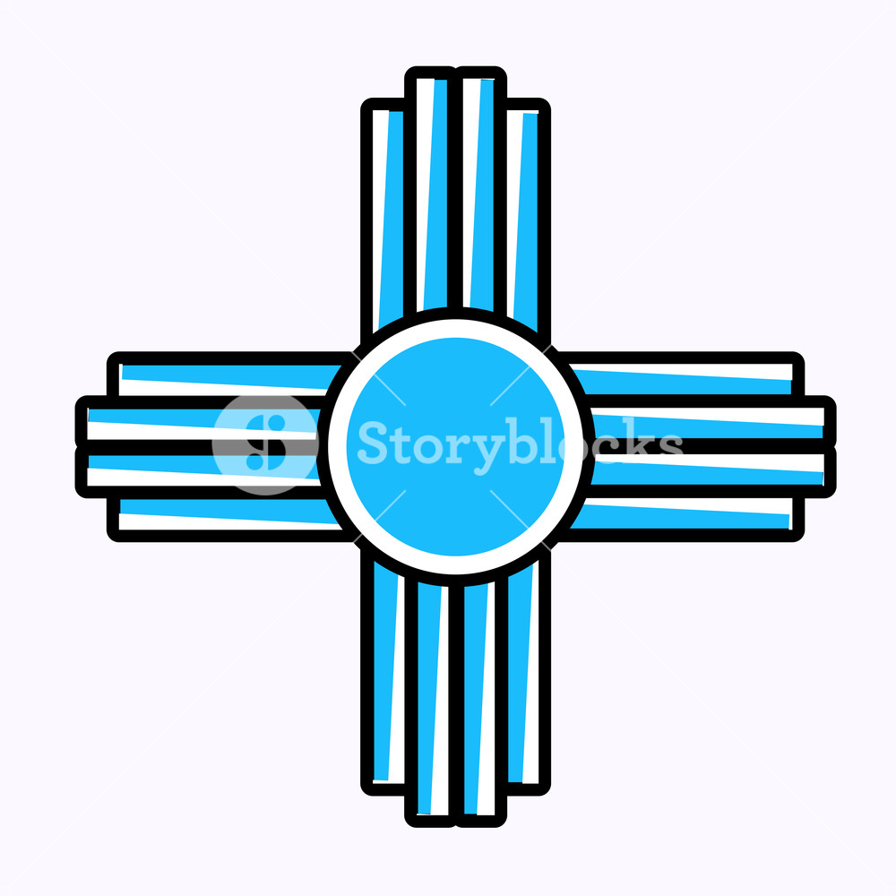 1000x1000 Zia Symbol Vector Illustration Royalty Free Stock Image