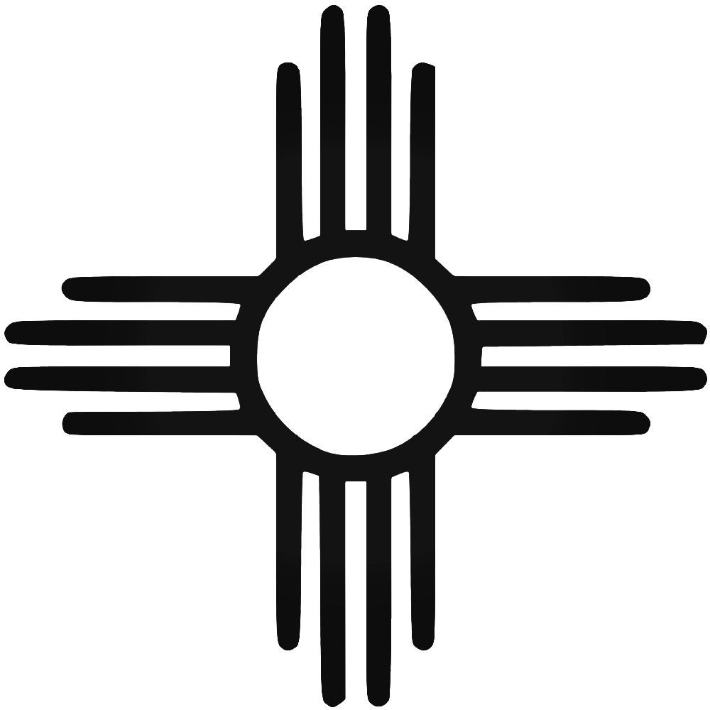 1000x1000 New Mexico Zia Symbol Vinyl Decal Sticker Ballzbeatz Com