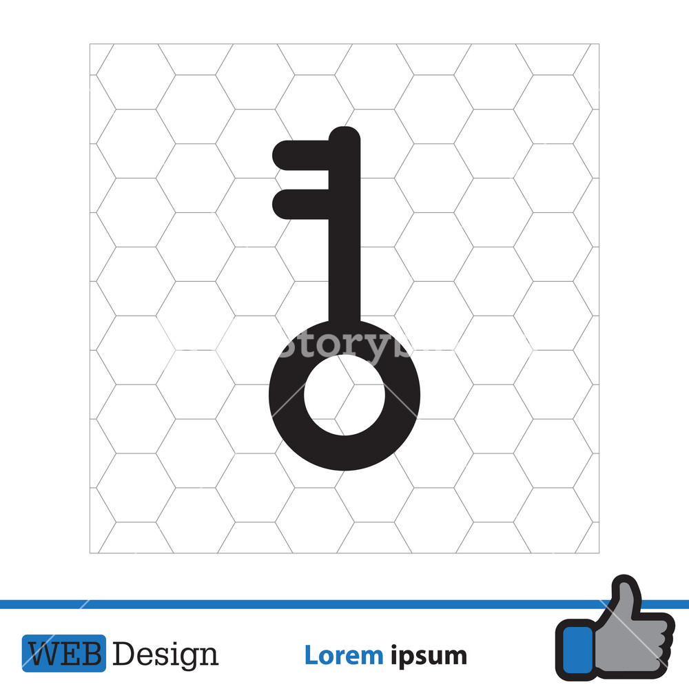 1000x1000 Key Vector Icon Vector Illustration Royalty Free Stock Image