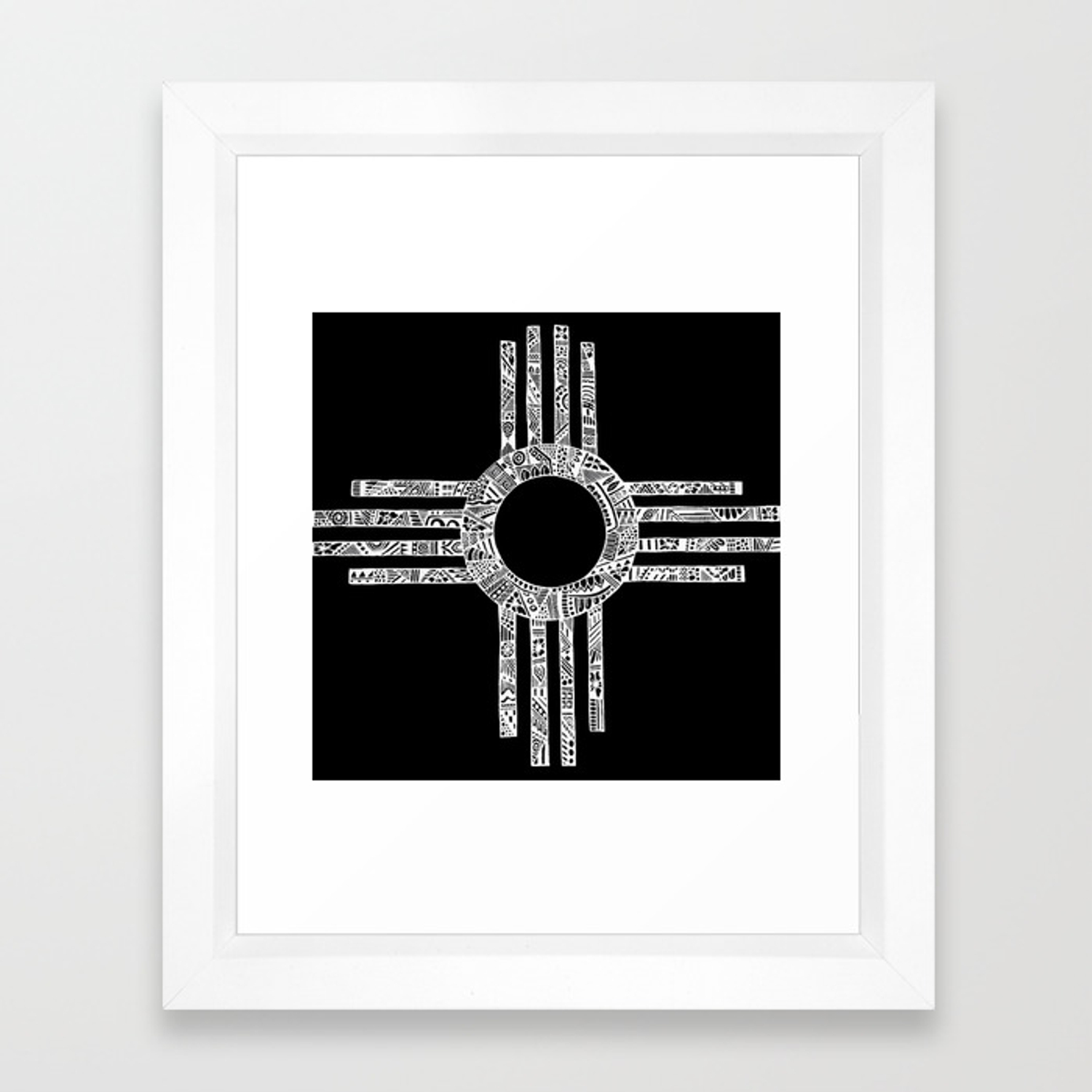 1500x1500 Sacred Zia Framed Art Print