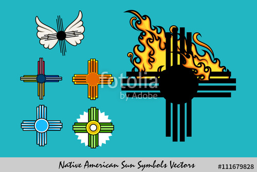 500x336 Set Of Zia Symbols Stock Image And Royalty Free Vector