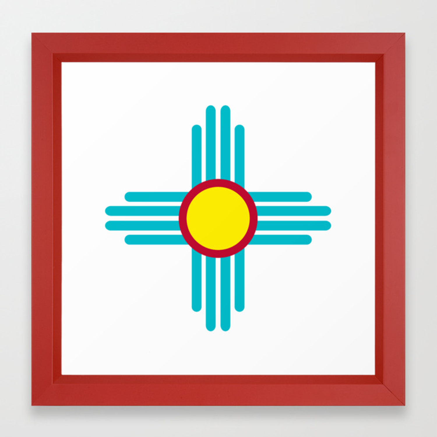 1500x1500 Zia Sun Framed Art Print