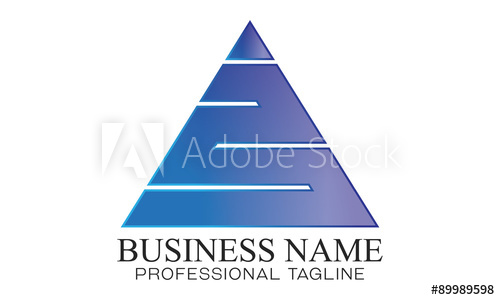 500x300 Pyramid Zigzag Design Logo Vector