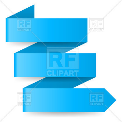 400x400 Three Step Blue Zigzag Paper Arrow Vector Image Of Design Elements