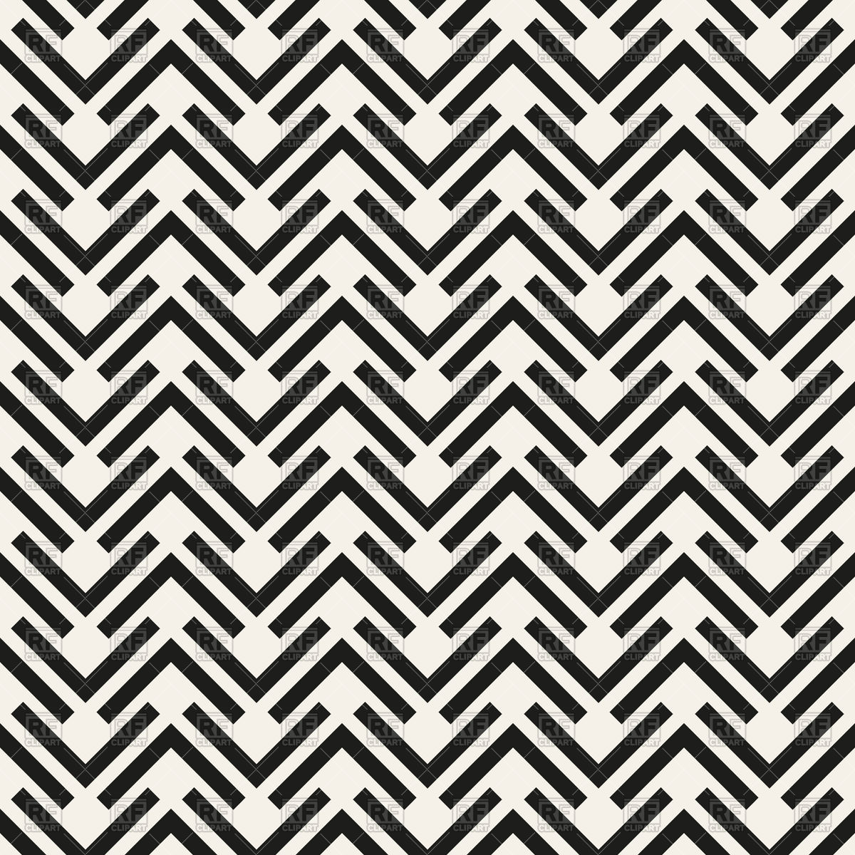 1200x1200 Seamless Geometric Monochrome Zigzag Pattern Vector Image