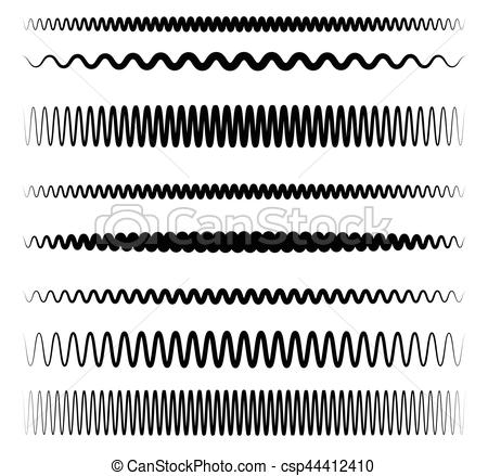 Wavy, Zigzag Line Set With Different Level Of Distortion Vector 450x439 Wavy, Zigzag Line Set With Different Level Of Distortion Vector