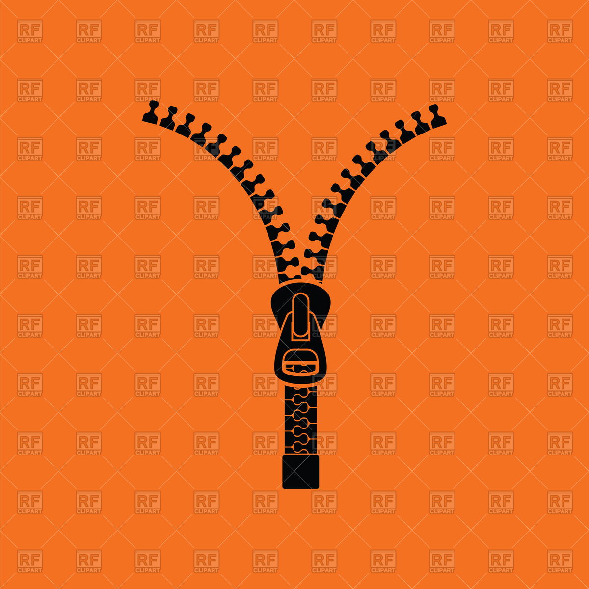 1200x1200 Sewing Zip Line Icon On Orange Background Vector Image Of Icons