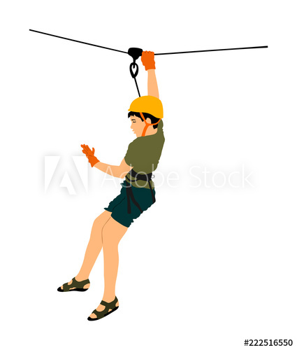 425x500 Extreme Sportsman Took Down With Rope Boy Climbing Vector