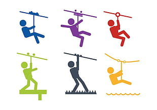 310x217 Free Zipline Action Silhouette Vector Free Graphics