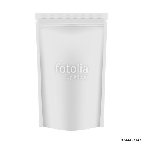 500x500 Blank White Vacuum Stand Up Pouch With Zipper