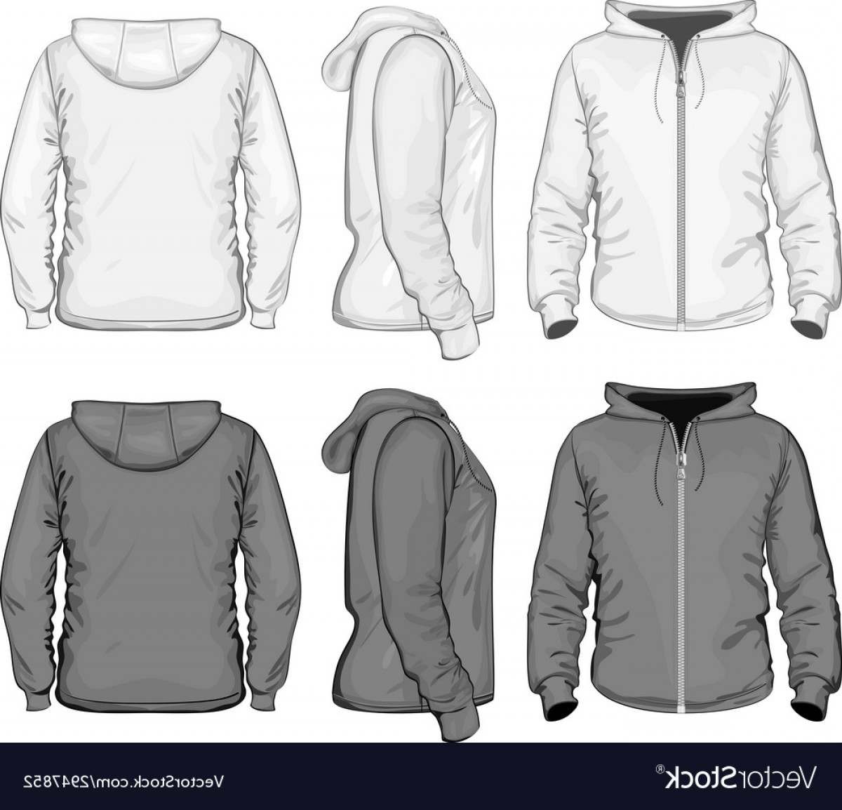 1200x1154 Mens Hooded Sweat Shirt With Zipper Vector Handandbeak