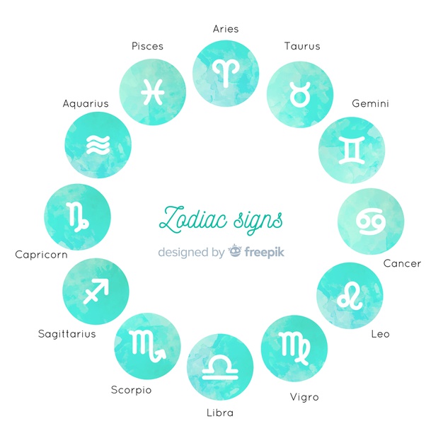 626x626 Watercolor Zodiac Signs Vector Free Download