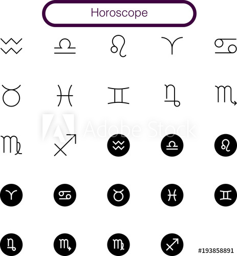 463x500 Colored Zodiac Symbols Vector Set, Collection Of Hand Painted