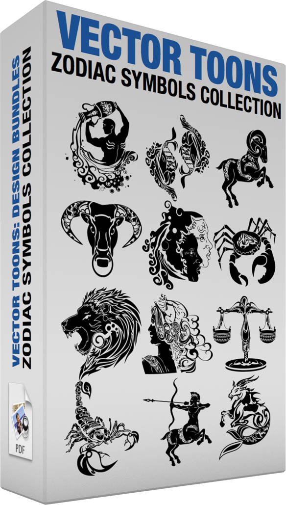 584x1029 Zodiac Symbols Collection Clipart Cartoons