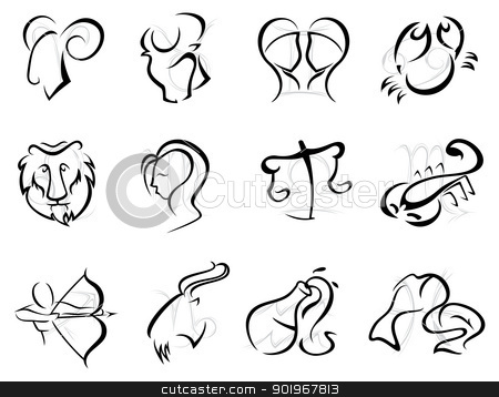 450x358 Zodiac Symbols Stock Vector