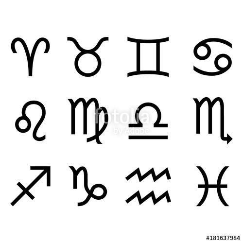 Zodiac Symbols Vector at Vectorified.com | Collection of Zodiac Symbols ...