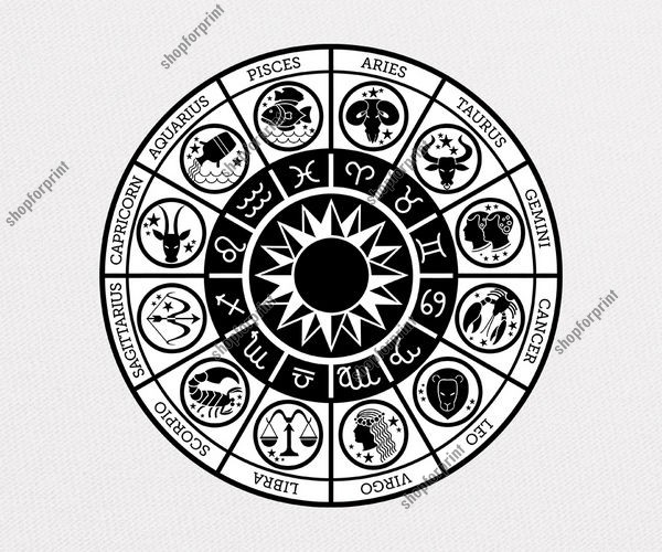 600x500 Zodiac Circle In Vector Formats
