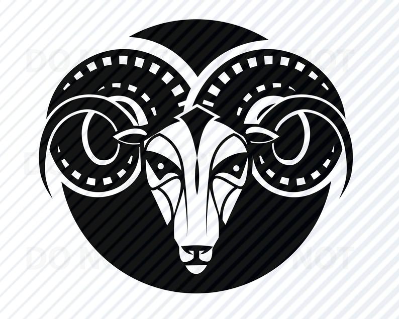 794x635 Aries For Cricut Black White Zodiac Vector Etsy