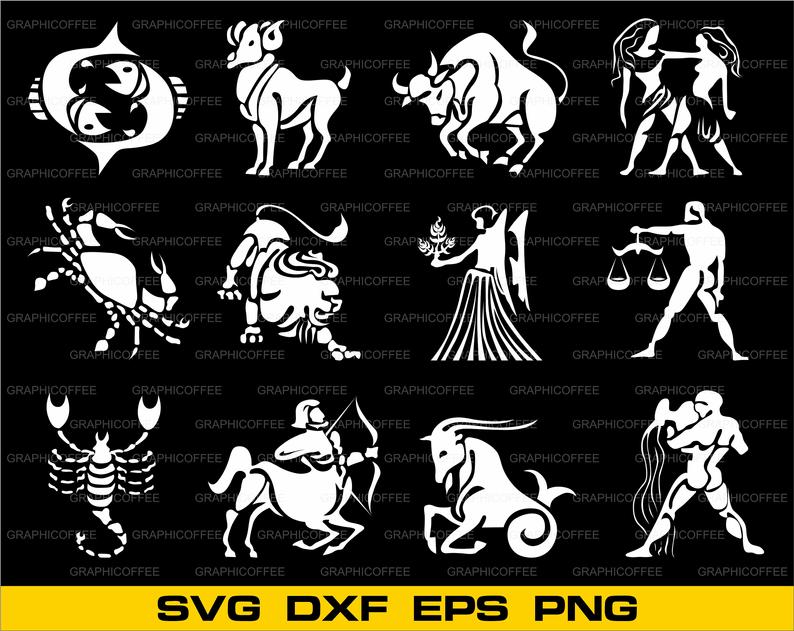 794x631 Zodiac Set Bundle Zodiac Vector Clipart Zodiac Cut Etsy