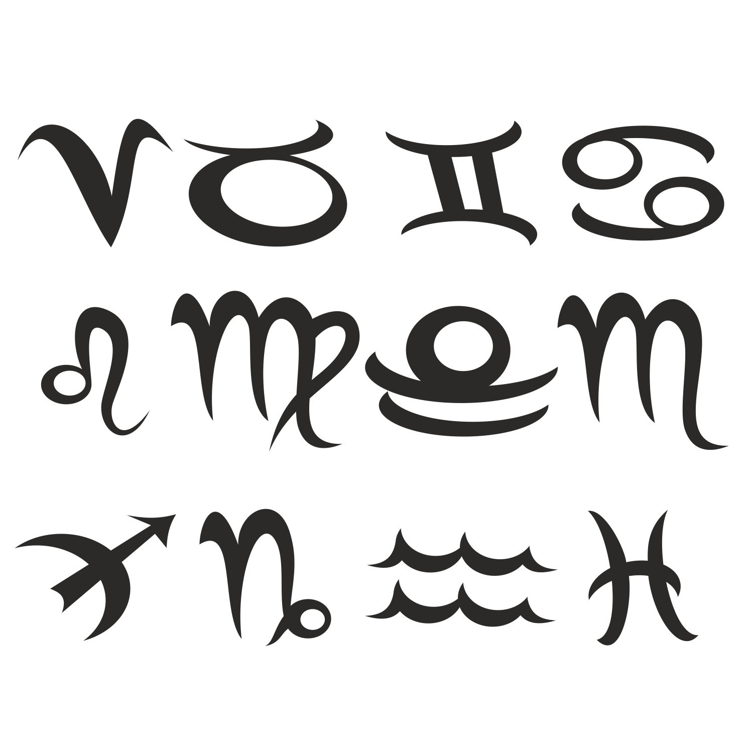 1500x1500 Zodiac Vector Signs Coloring Book Zodiac, Vector Free, Zodiac