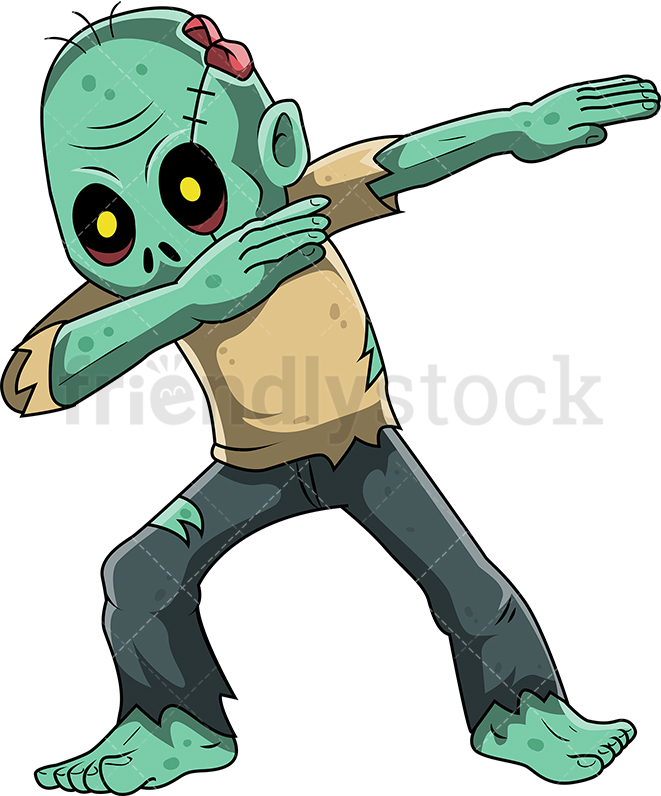 661x796 Dabbing Zombie Cartoon Clipart Vector