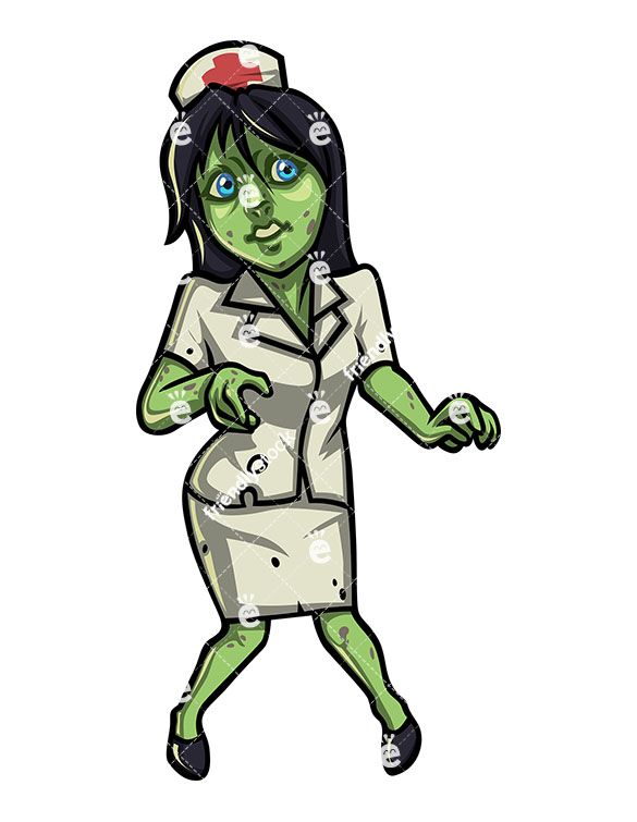 585x755 Female Nurse Zombie Zombie Clipart Zombie Cartoon, Zombie