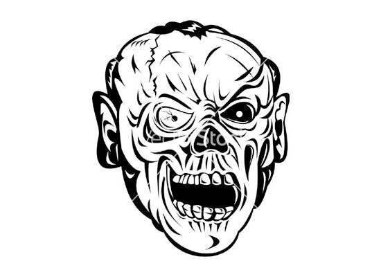 Zombie Face Vector