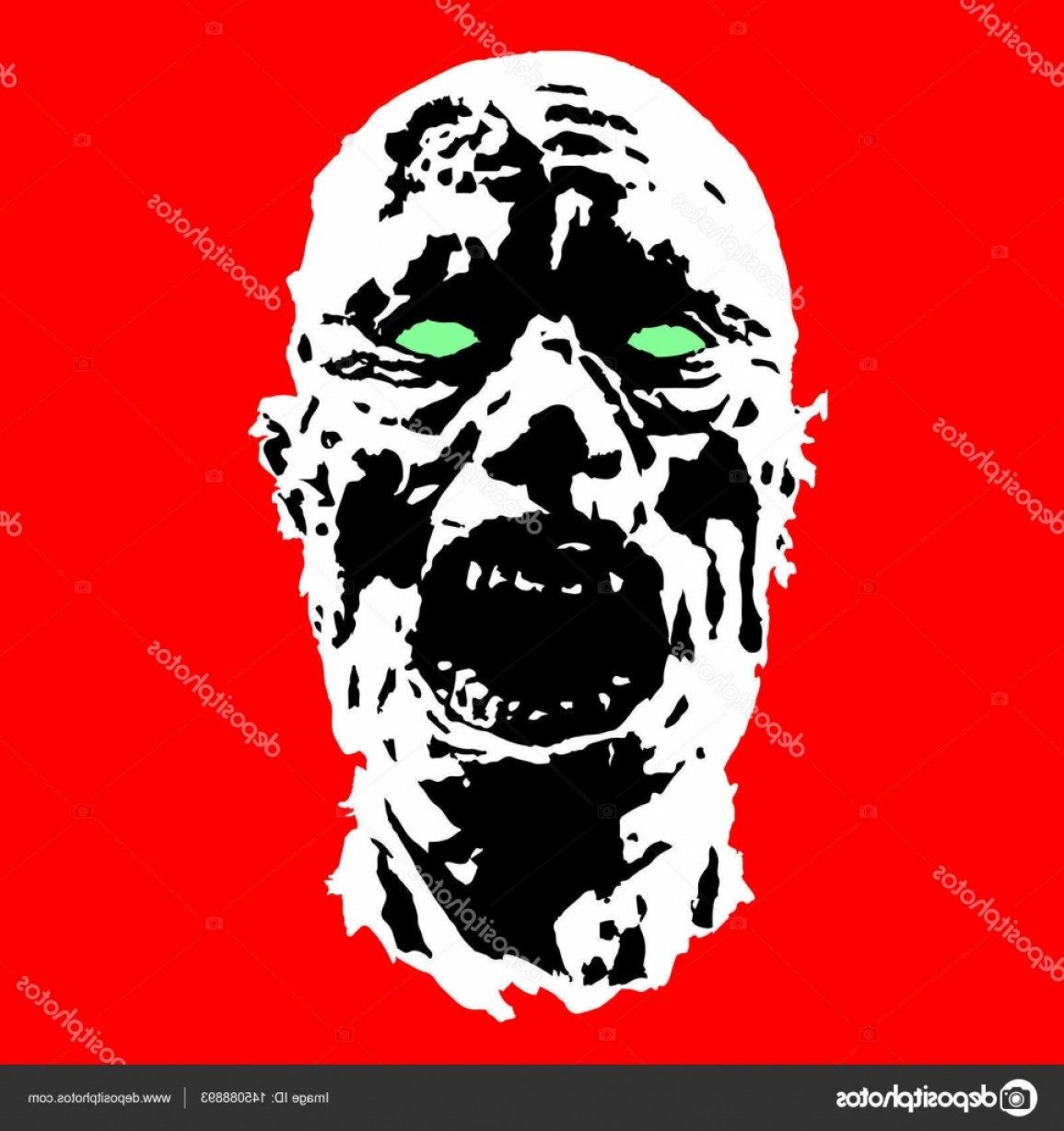 1155x1228 Stock Illustration Zombie Horror Face Vector Illustration Newwaysys
