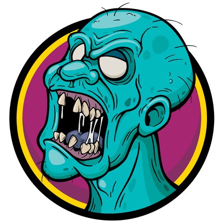 450x450 Vector Illustration Of Cartoon Zombie Face Royalty Free Vector