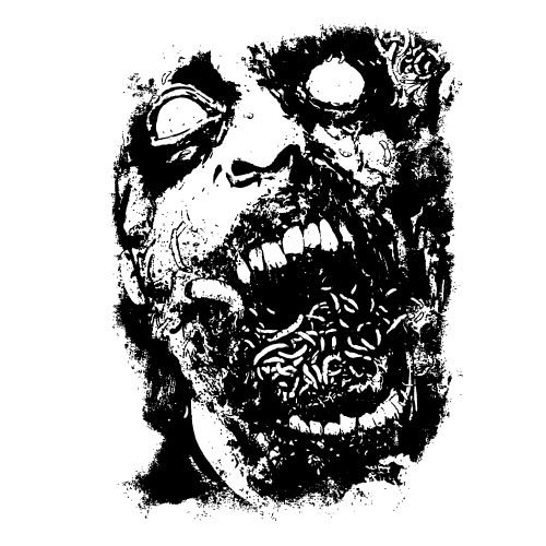 500x500 Zombie Face Vector Graphics
