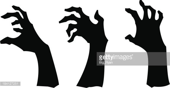 574x298 Vector Art Zombie Hands Halloween In Hand Silhouette