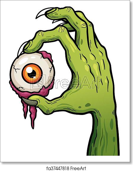 450x580 Free Art Print Of Zombie Hand Vector Illustration Of Cartoon