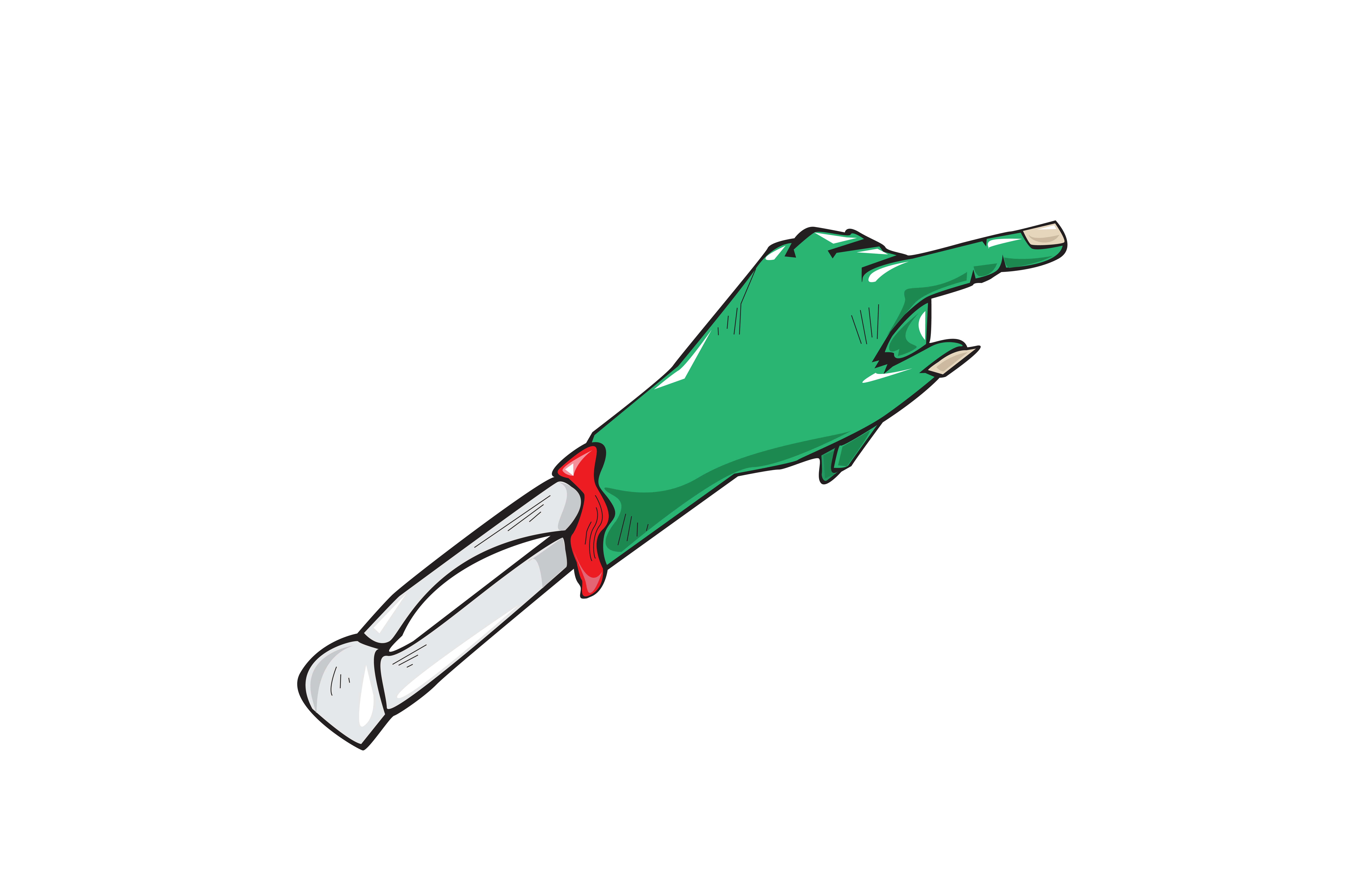 7513x5000 Halloween Zombie's Hand Vector Graphic