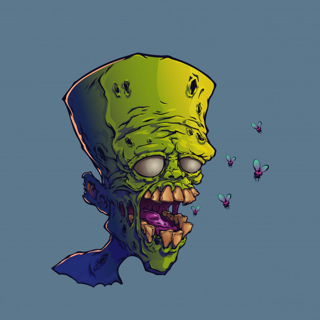 626x626 Cartoon Zombie Head Vector Premium Download