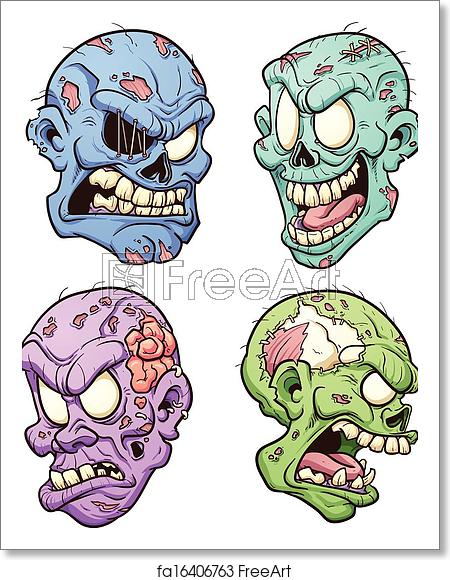 Zombie Head Vector at Vectorified.com | Collection of Zombie Head ...