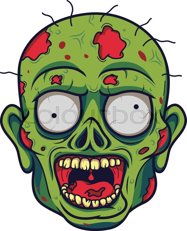 648x800 Illustration Of Cartoon Zombie Head Stock Vector Colourbox