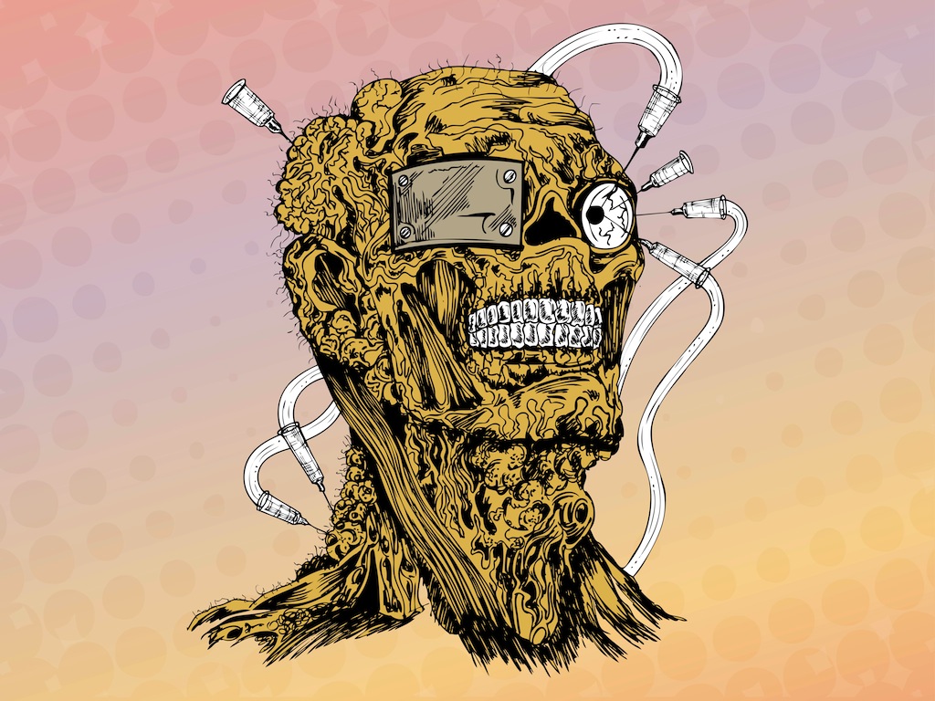 1024x768 Zombie Head