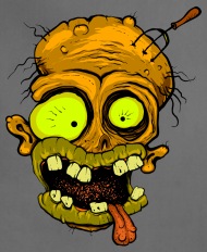 190x232 Zombie Head Cartoon Monster Vector Awesome Image Apron Spreadshirt