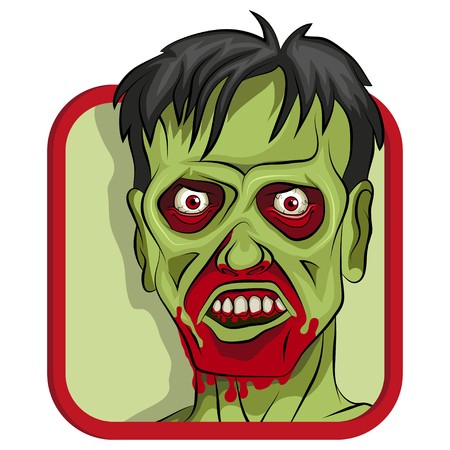 450x450 Cartoon Zombie Head Vector Illustration Royalty Free Vector Graphics