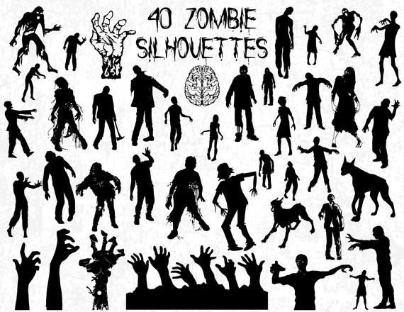 Zombie Silhouette Vector At Collection Of Zombie Silhouette Vector Free For 2737