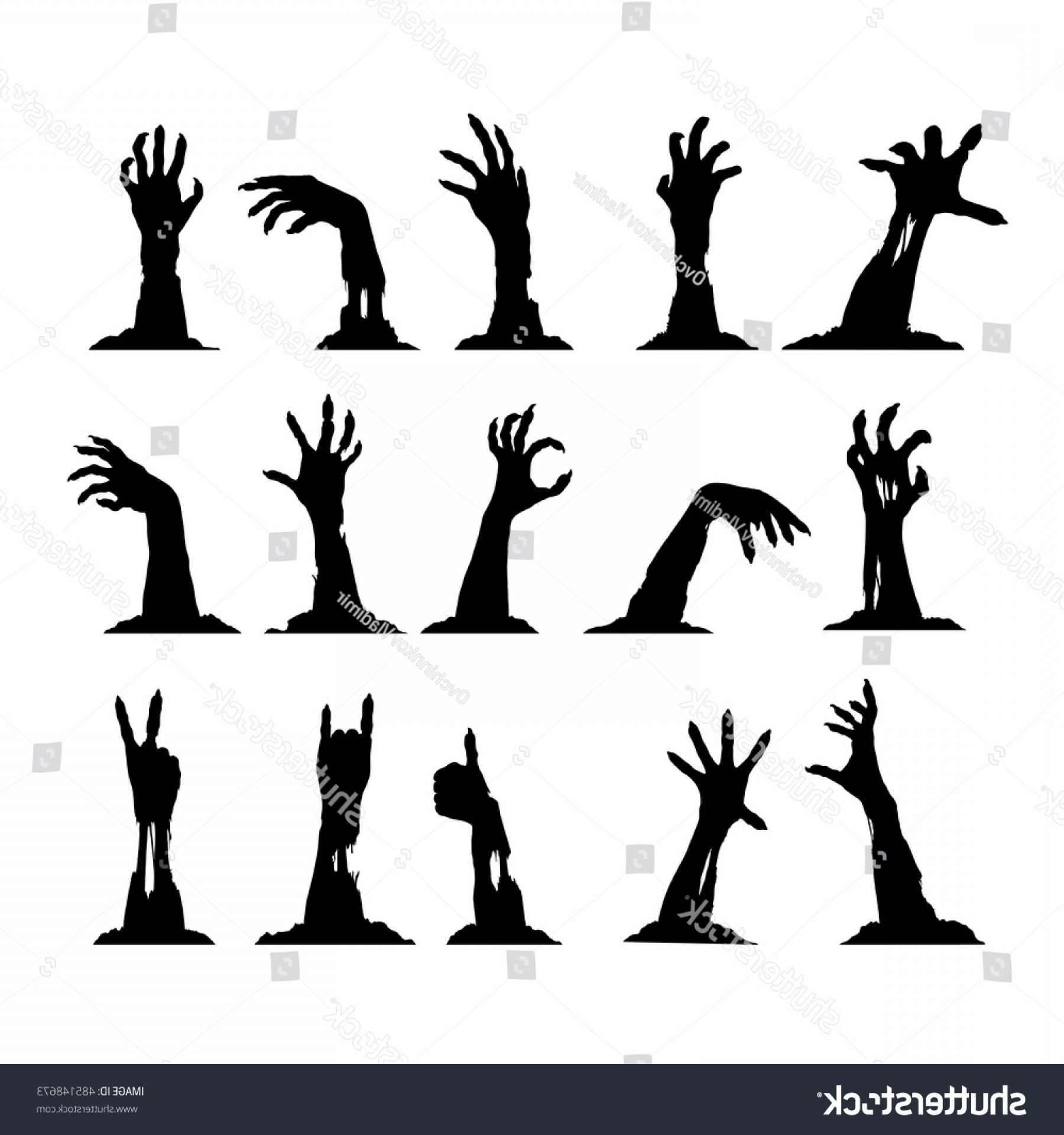 1800x1920 Set Silhouettes Zombie Hands Collection Halloween Soidergi