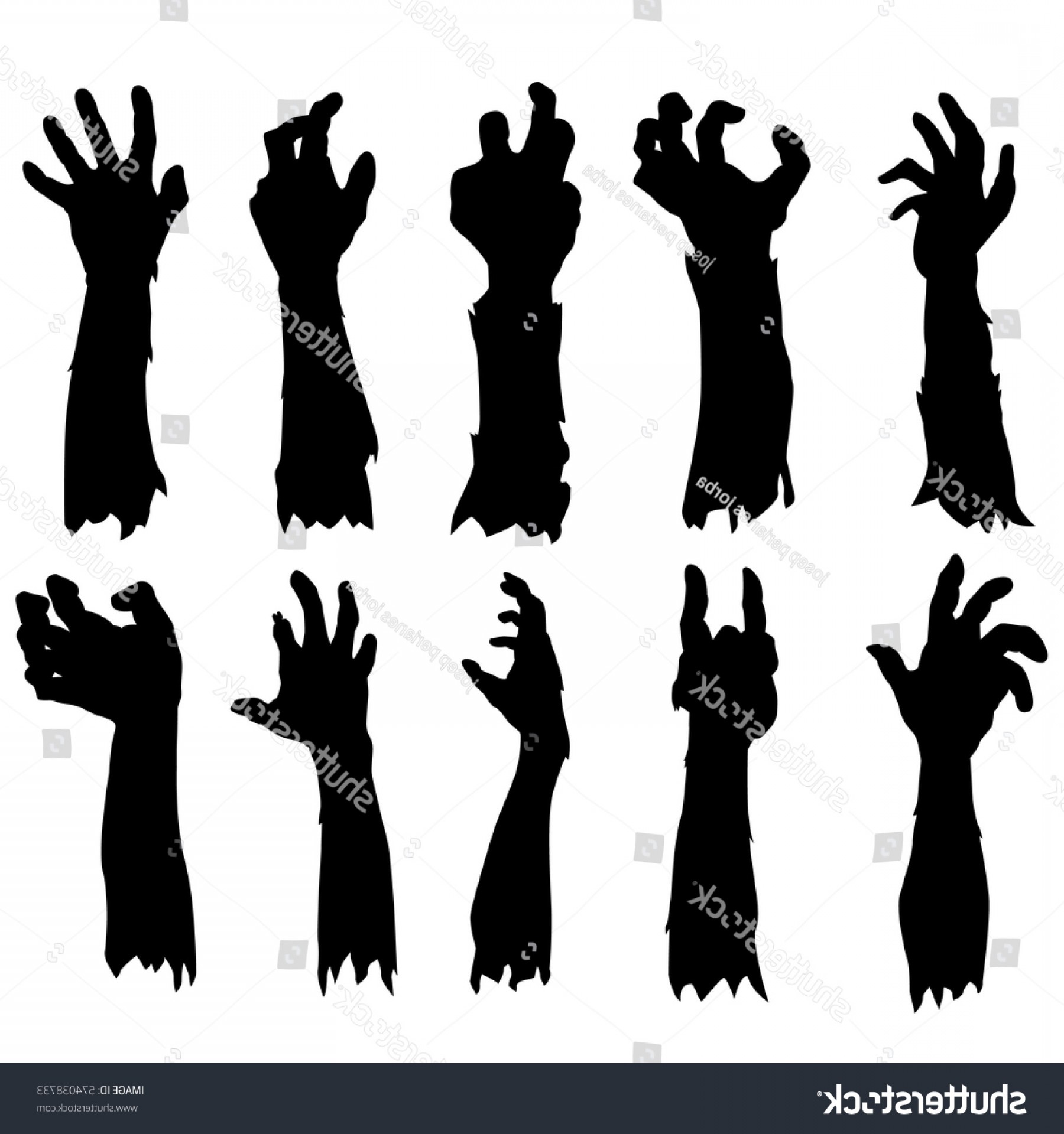 Zombie Silhouette Vector at Vectorified.com | Collection of Zombie ...