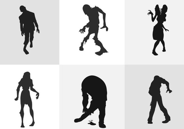 632x443 Zombie Silhouette Free Vector Download Cannypic