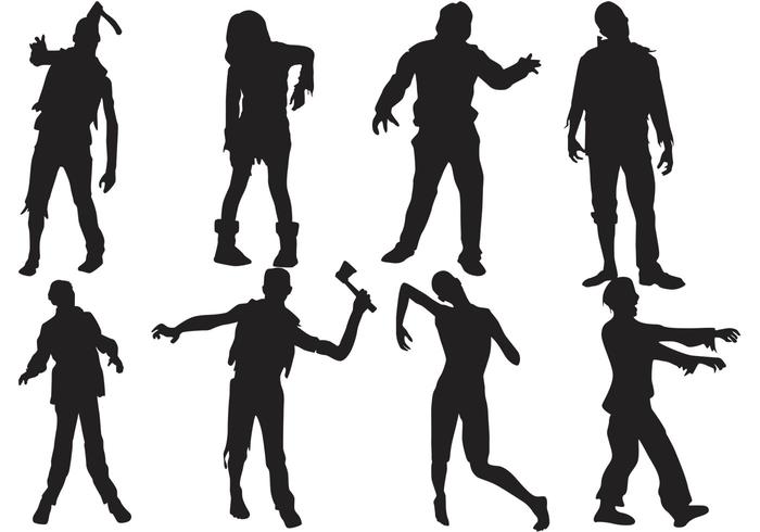 Zombie Silhouettes Vector 700x490 Zombie Silhouettes Vector
