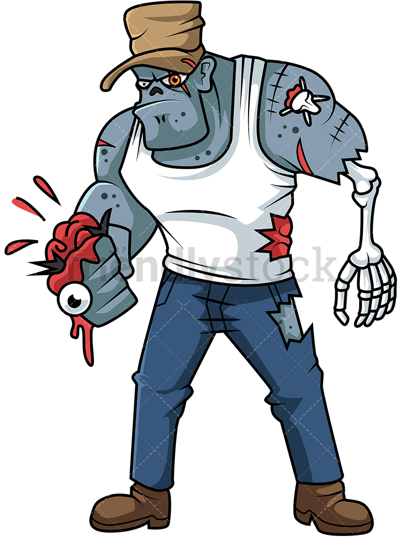 Brutal Gangster Zombie Cartoon Clipart Vector 800x1067 Brutal Gangster Zombie Cartoon Clipart Vector