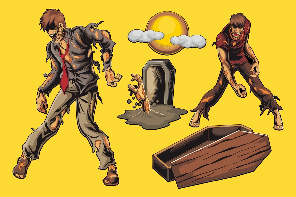 Zombie Vector Pack 1200x800 Zombie Vector Pack